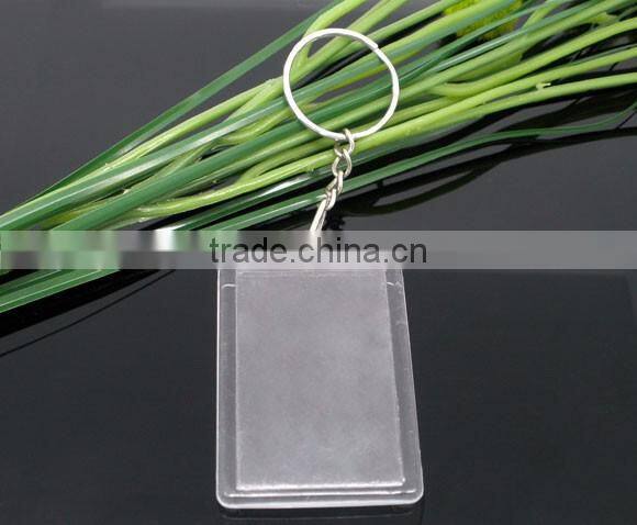 Custom W/Transparent Acrylic Picture Frames Key Chain For 43x28mm photo
