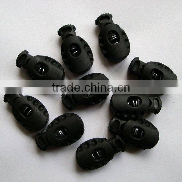 garment accessoires black string plastic stopper