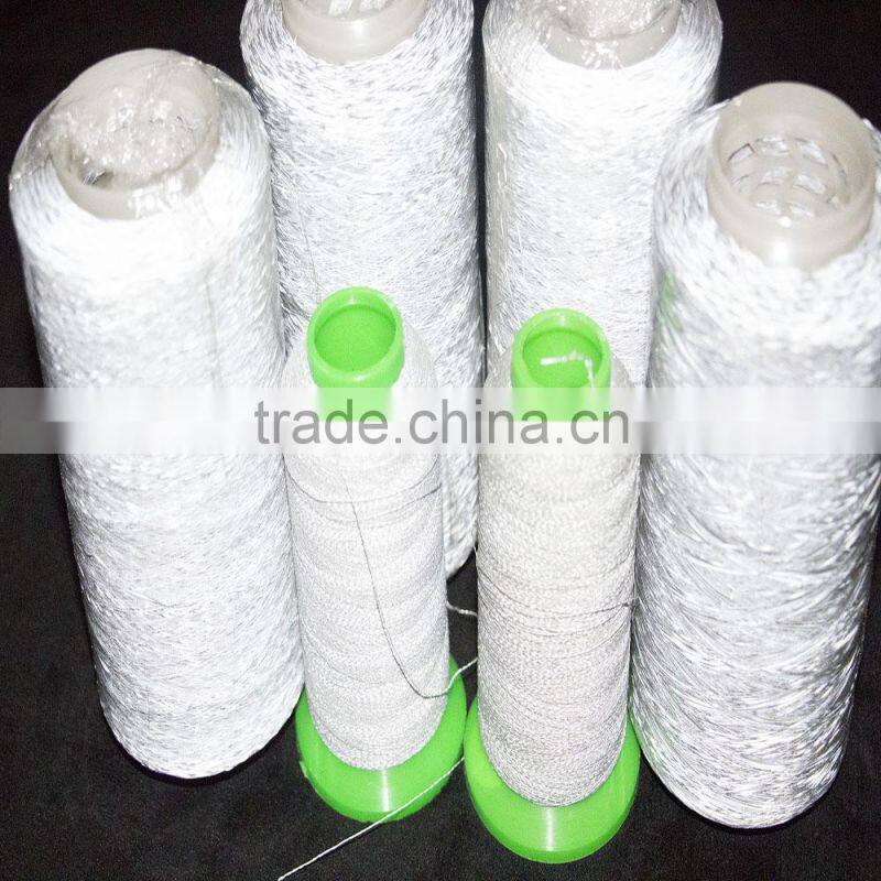 2016 wholesale high visible double side reflective knitting yarn