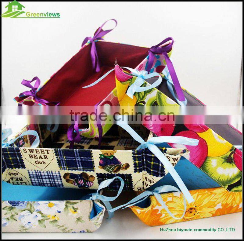 Vegetable Fruit Foldable polyester Washing Basket Draining Strainer Basket colorful paper string storage basket box
