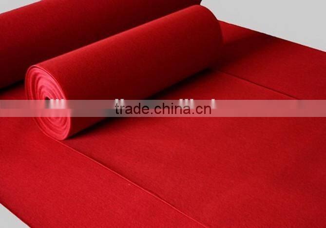 Film coated one-time used exhibition carpet Polyester needle punch roll carpet