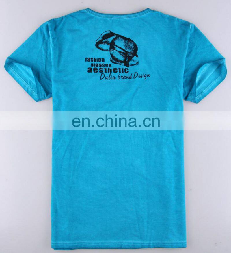 OEM fashion designed garment dyed t-shirt