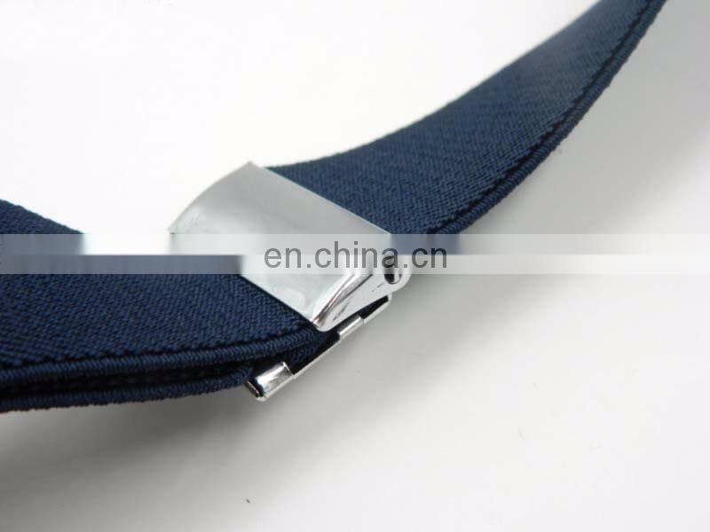 Wholesale real leather dual clips suspenders Men's leisure leather adult suspenders