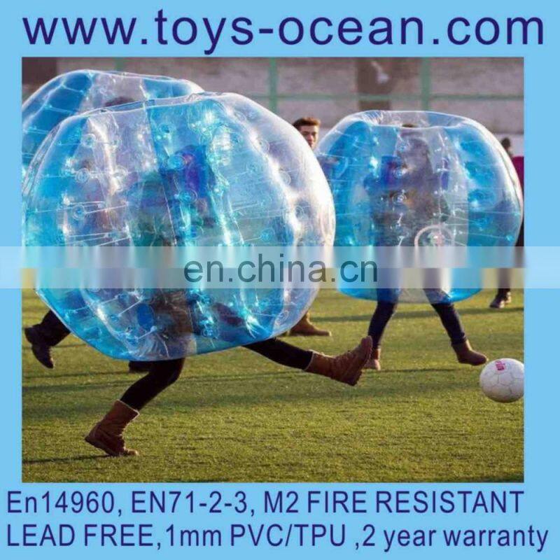 Crazy sport games bubble soccer, bubble football, outdoor knocker ball for sale