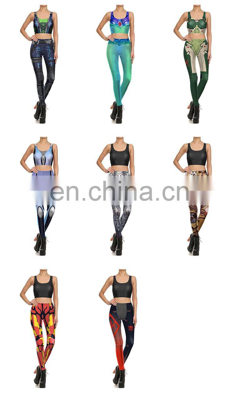 Wholesale Printed Workout Gym Custom Sport HIGH WAIST Yoga Legging For Women