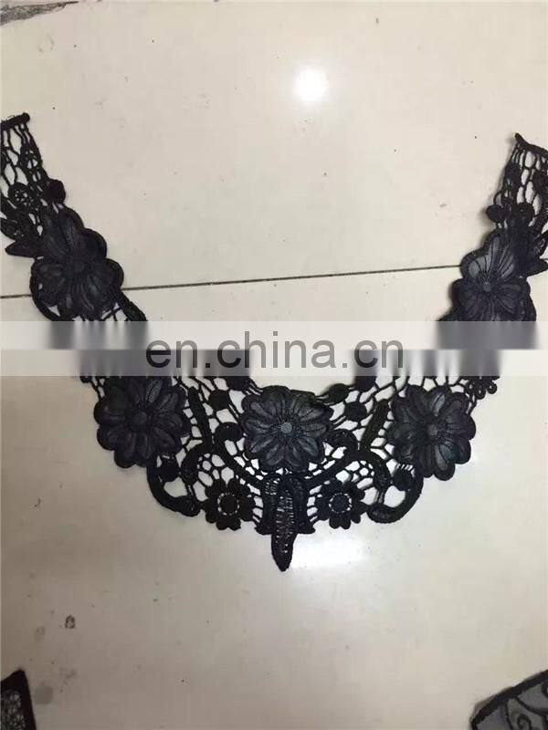 B-019 polyester collars simple lace neck designs embroidery embroidery applique