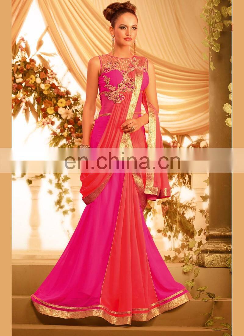 Georgette Party Wear Gown for Wholesale Price