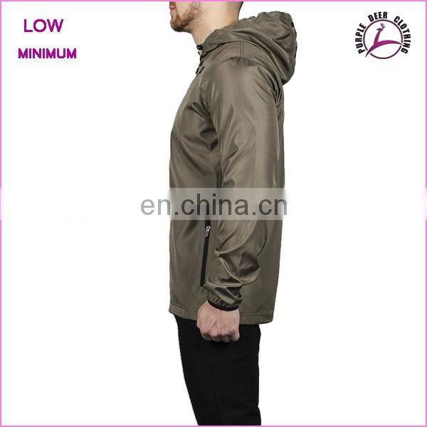Cheap price nylon custom windbreaker jacket with hood