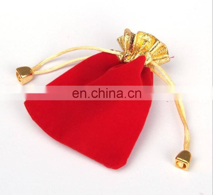 factory OEM small velvet drawstring jewlery pouch for gift