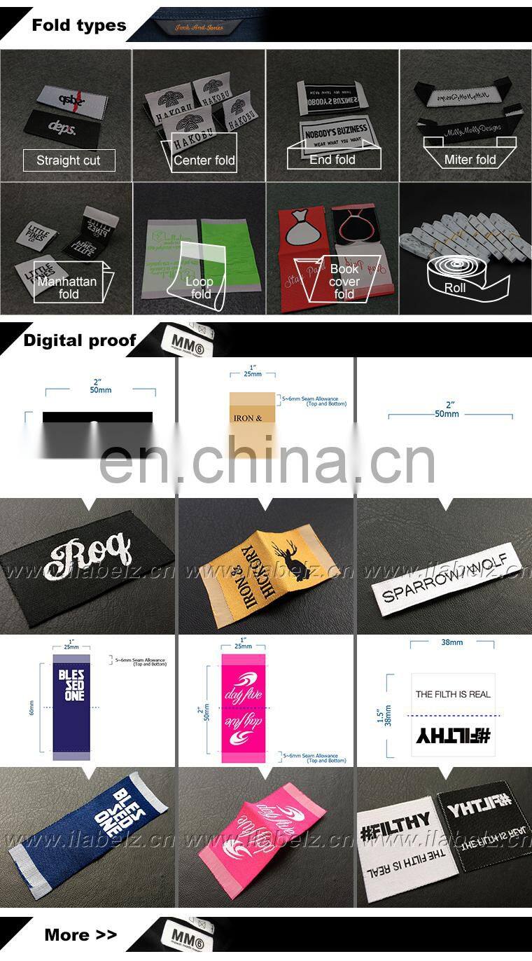 clothing label maker garment labels Silver metallic woven label