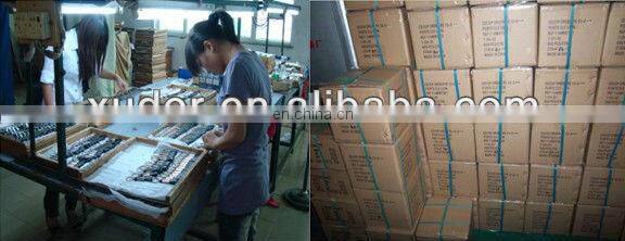 Round metal logo yellow leather keychains