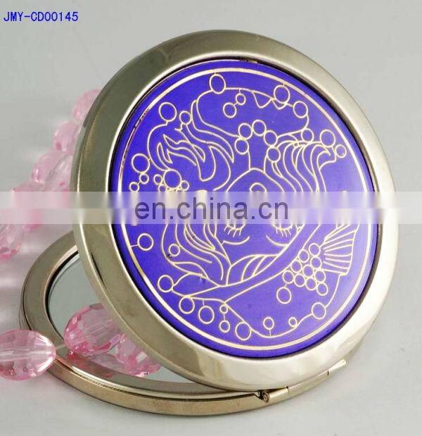 goldfish purple tone mini pocket makeup mirror