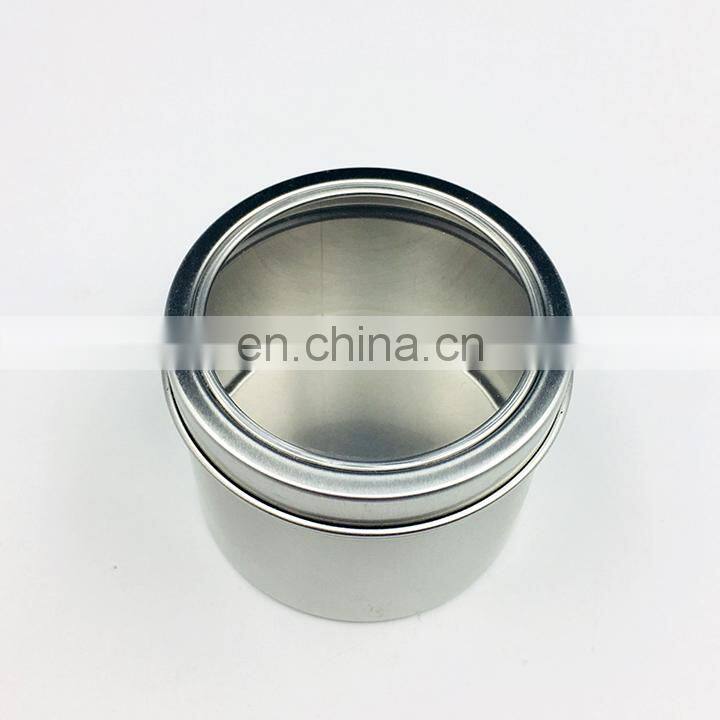 Trade assurance aluminum travel candle jars with clear lid