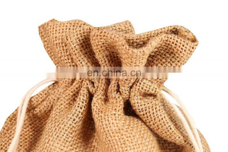 2017 wholesale new products one side screen printed burlap bag for wine