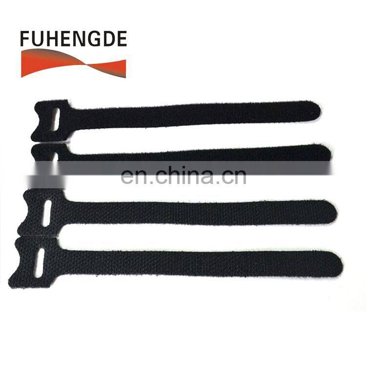 Black Strong Stickness Mushroom head hook back to back hook loop cable tie wrap