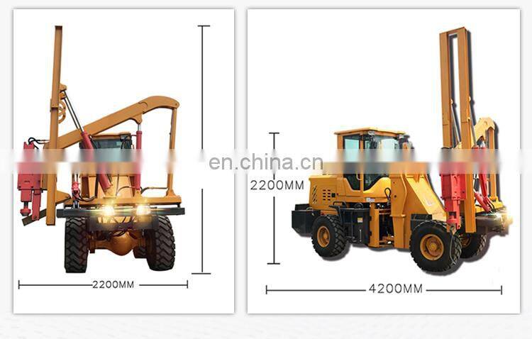 CE approved diesel power hydraulic load pile driver for highway guardrail