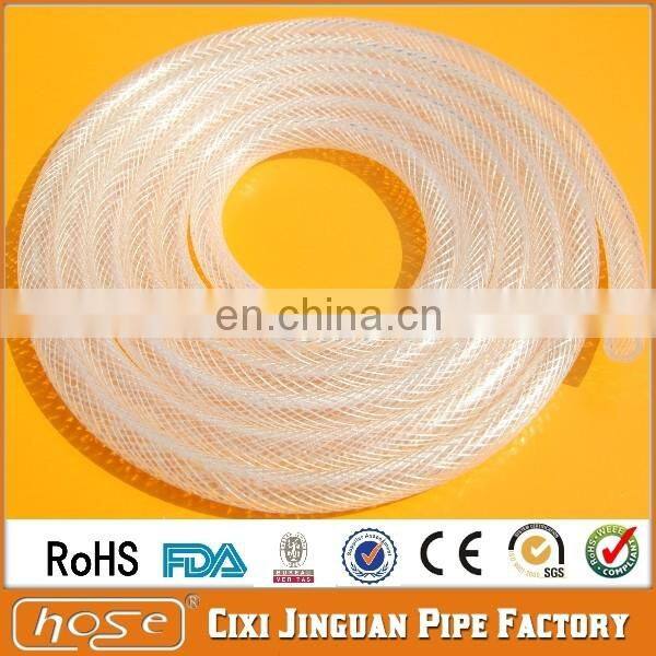 Hot Sale Eco-Friendly Three Layer Beverage Use FDA Food Grade Braided 1/2" Clear PVC Soft Drinking Water Hose Vinyl Tubing Pipe