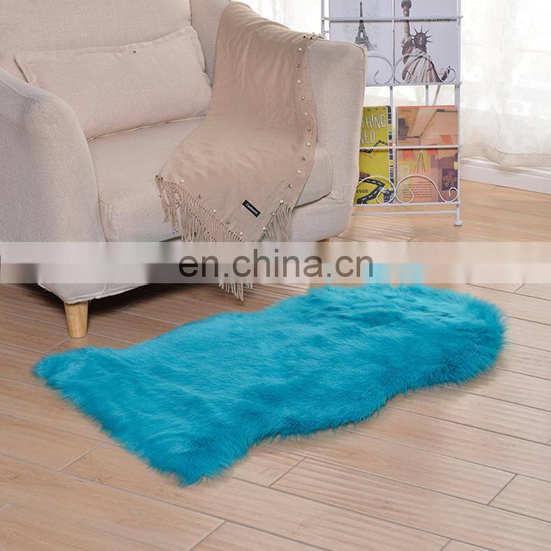 Fake fur rugs plush faux fur sheepskin rug carpet