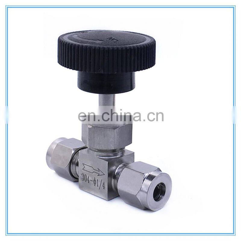 Adjustable needle valve OD 3 4 6 8 10 12 14mm 1/8" 1/4" 3/8" 1/2" Compression Double Ferrule Tube stainless steel 304