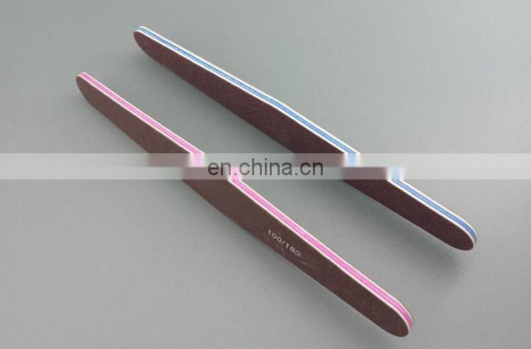 Professional Round abrasive wooden Custom Printed 80 100 150 180 240 grit finger nail file Japan with logo