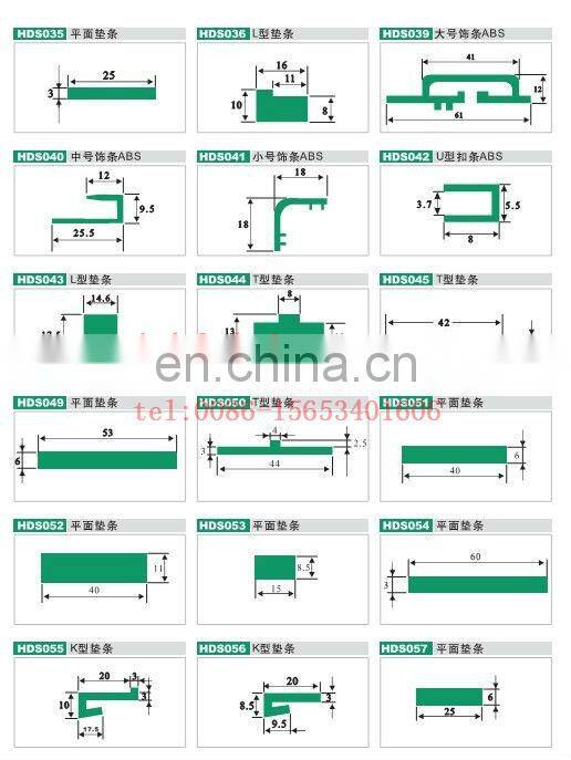 Green ultra slider plastic guide rails, UHMW-PE guide track