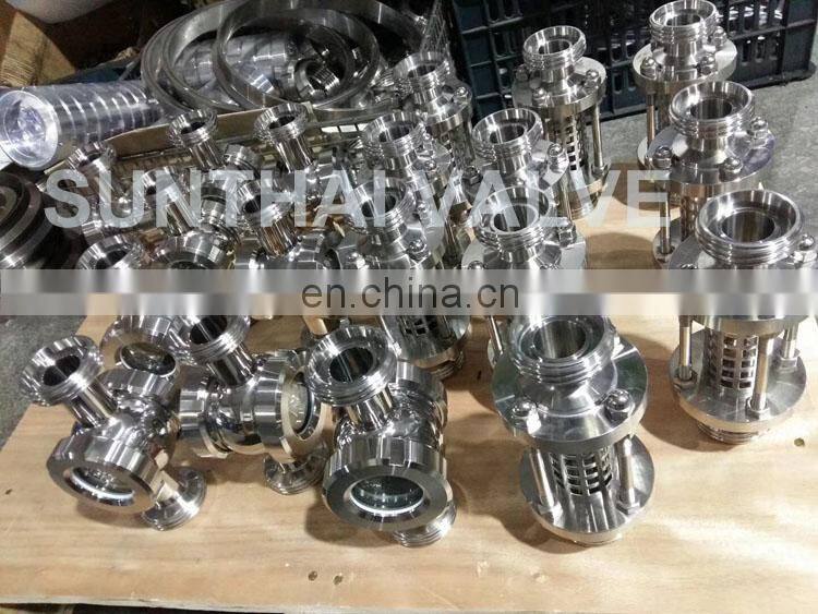 Sanitary Stainless Steel Straight Inline Tri Clamp Tubular Borosilicate Sight Glass with Protective Sheet