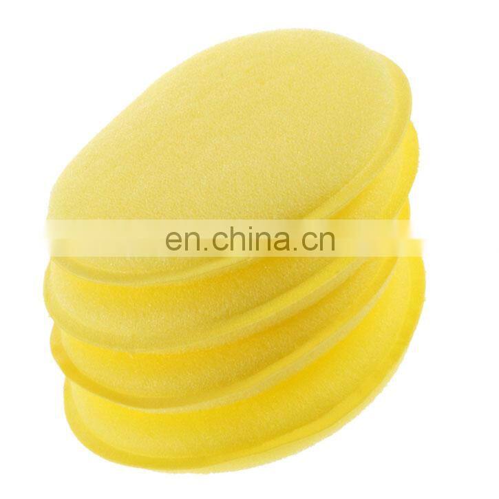 Soft Polish Car Sponge Wax Foam Sponge Pad Car Wash Sponge Yellow for Clean Car Vehicle Glasses