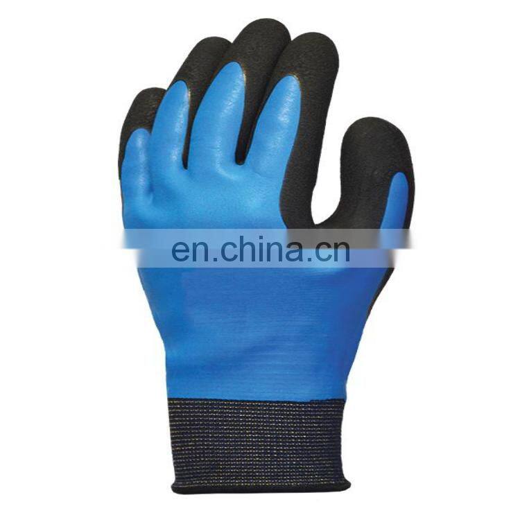 Anti Oil Double Dipped Waterproof Nitrile Safety Work Cut Resistant Gloves