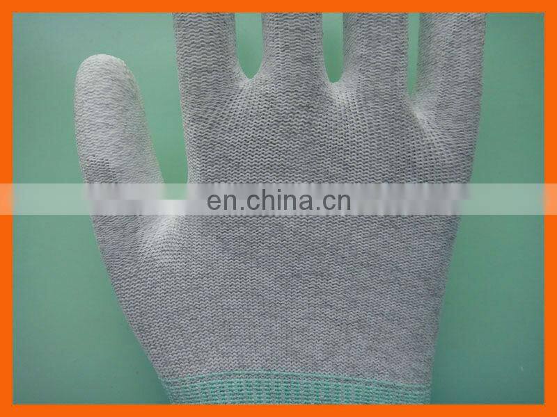 esd palm fit gloves with pu coated palm for safety and work