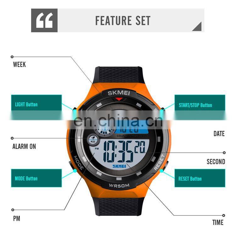 Hot sale skmei 1465 relogio masculino wristwatches 5atm waterproof sports watch