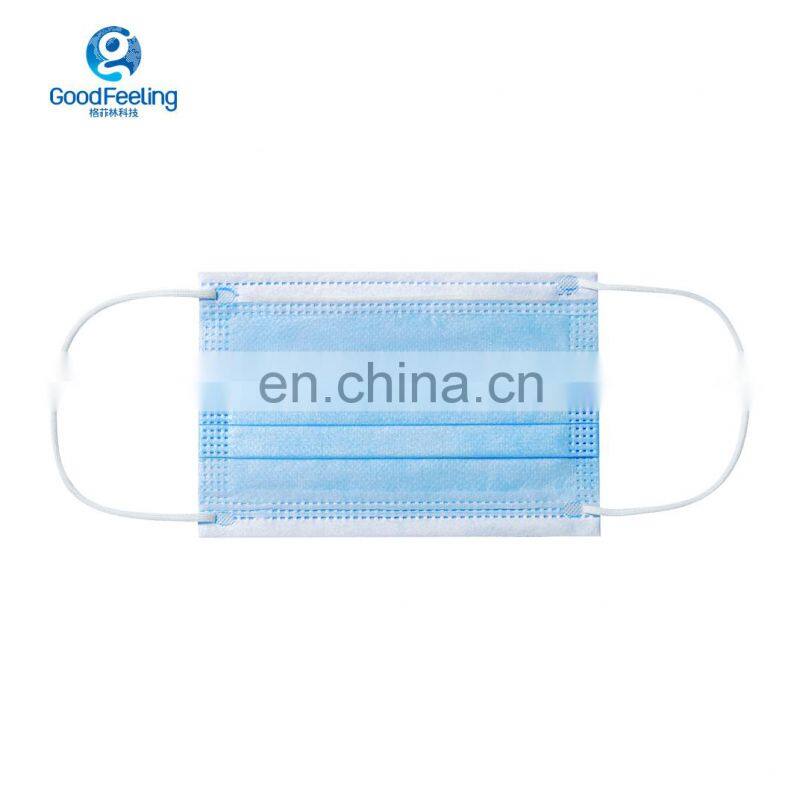 As Low As 0.03USD/Piece Disposable Non Woven Blue+White Surgical Face Mask Masque Maskss 50 Pcs Breathable Ear-Loop Flat