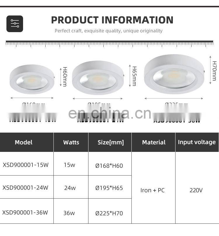 HUAYI Indoor Decoration Surface Mounted Aluminum 15W 24W 36W LED Mini Vertical Down Light
