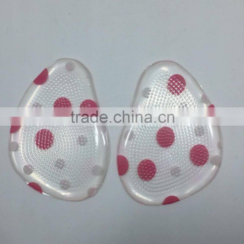 High heels silicone gel forefoot pad Footcare Pu Gel Massage Anti-slip Pad Forefoot Cushion