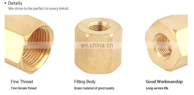 SNS pneumatic BL Series female thread straight connector adapter brass pipe fitting long Hex coupling nut