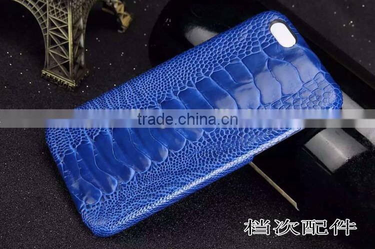 Luxury real exotic ostrich leg skin case for iphone 6 / 6S / iphone 6 plus