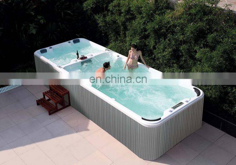 large outdoor freestanding fibreglass balboa swim spa hot tub swimming pools bathtub 6m for family