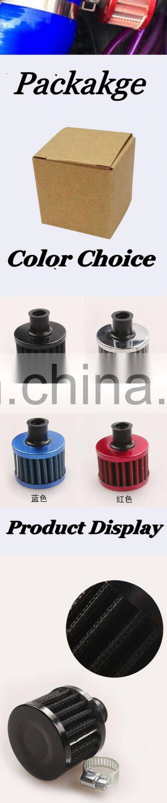 12mm 1/2" Mini Air Intake Crankcase Breather Filter Valve Cover Catch Tank Red