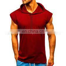 Custom gym tank top tank top with hood stringer tank top men singlet