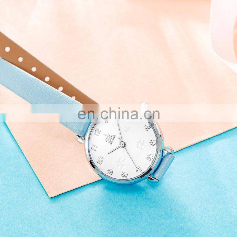 SHENGKE Pink Cute Girls Wristwatch K9025 Clear Arabic Number Dial Watches Ultra Band Kids Watch Chinese Factory Watch