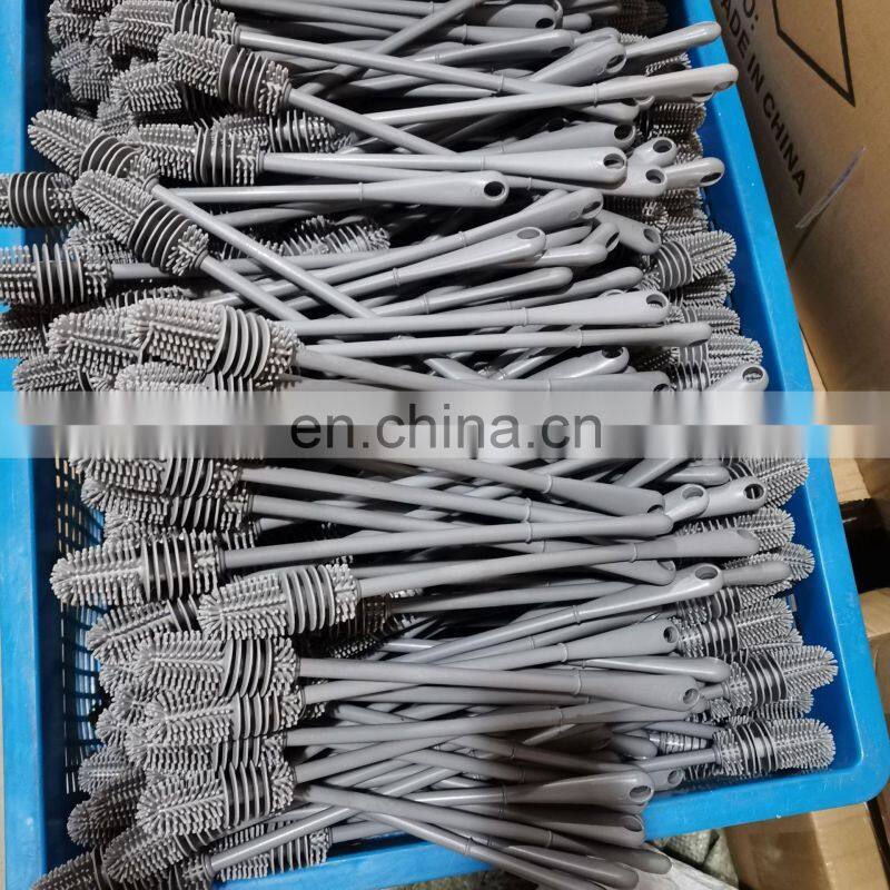 Silicone Cup Brush Cup Scrubber Glass Cleaner Kitchen Cleaning Tool Long Handle Drink Wineglass Bottle Glass Cup Cleaning Brush