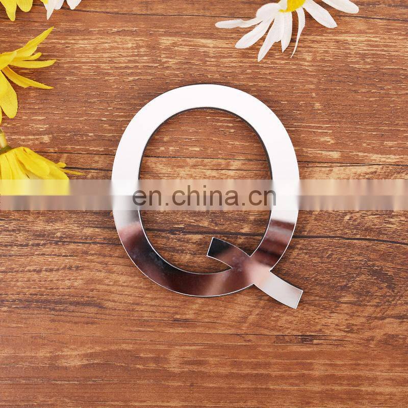 English letters Acrylic Mirror 3D DIY wall stickers home Modern personality Home English Sticker