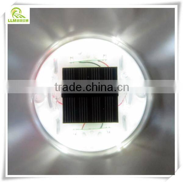 Direct manufacture double colors LED crystal round solar cat eye road stud