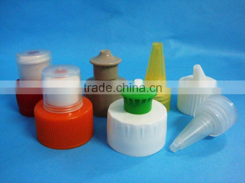 28mm Oval shape food grade flip top cap with silicone valve for honey, snap on flip top cap with plug seal