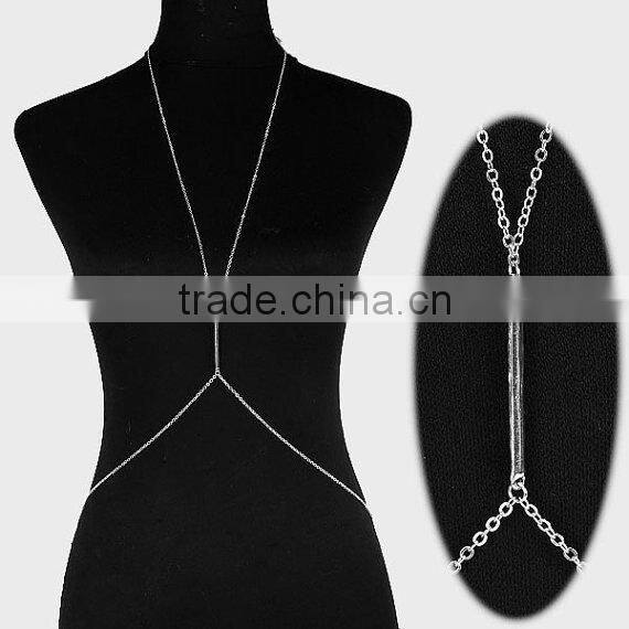 Black & Goldtone Multi Layered Chains with Matching Earrings Jewelry Set