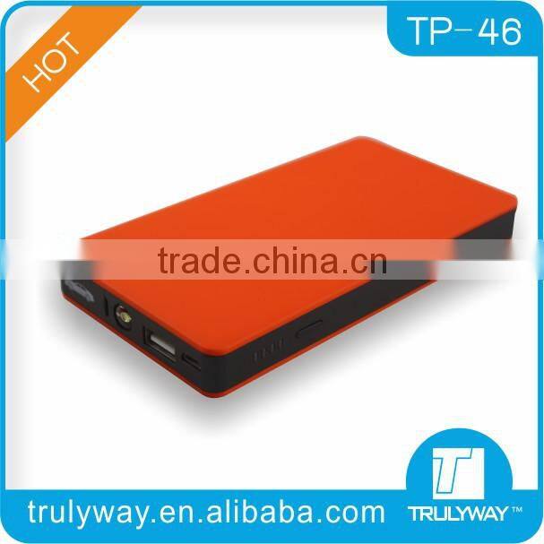 6000mAh high capacity portable and compact car jump start for cars and mobile phone