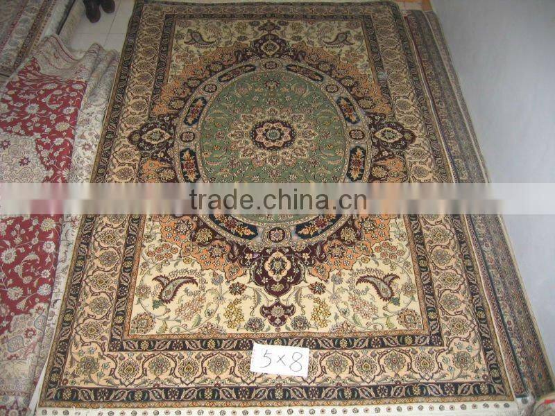 Oriental carpet of boutique hand tufted silk sacred masjid carpet