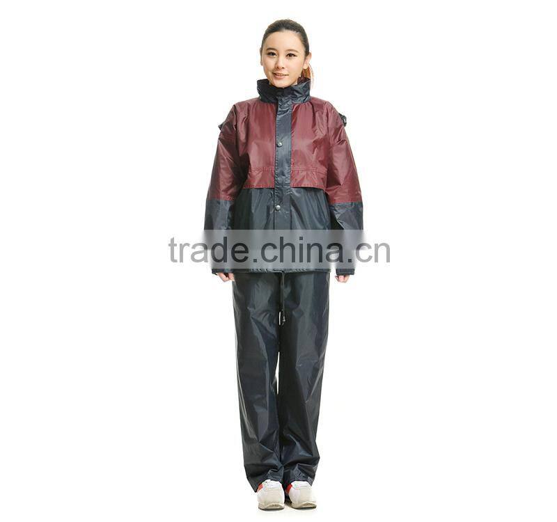 Hot selling portable women in polyester rain coat