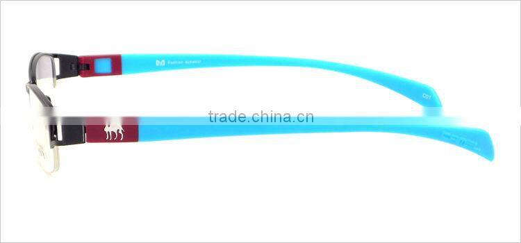 Style colored design full frame metal TR90 changeable temple for women eyewear