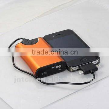 5V 6000mah +LED Accent light Portable/Emergency Mobile Power Bank supply One year warranty