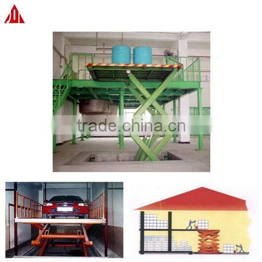 2T 3.5m hydraulic stationary scissor cargo lift